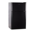 Commercial Cool 3.2 Cu. Ft. 2 Door Refrigerator , Freezer, Black CCRD32B